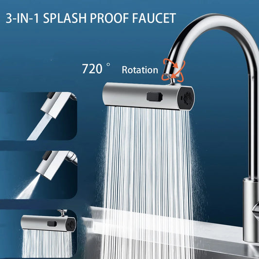 3-IN-1 720°Rotatable Faucet Extension